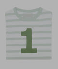Powder Blue and White Long Sleeve Breton T-Shirt