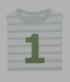 Powder Blue and White Long Sleeve Breton T-Shirt