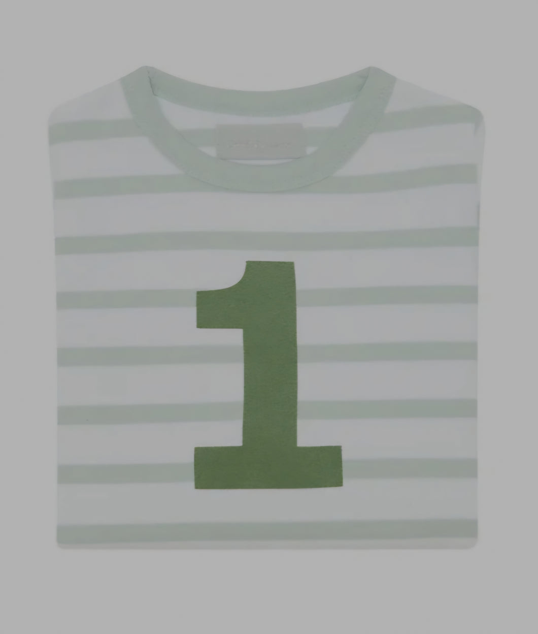 Powder Blue and White Long Sleeve Breton T-Shirt