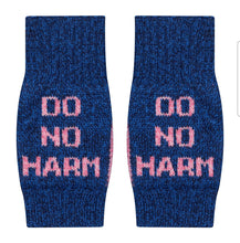 Load image into Gallery viewer, Do No Harm Take No Shit Wrist Warmers in Clíona by Black and Beech
