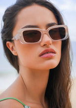 Load image into Gallery viewer, Estella Bartlett Transparent Champagne Vilnius Rectangle Women’s Sunglasses
