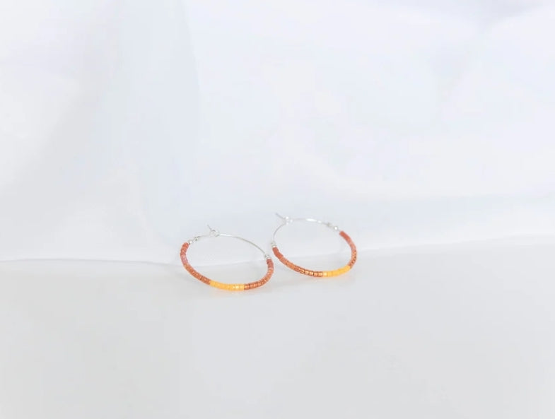 Miyuki Beads Hoops by Lora Wyn