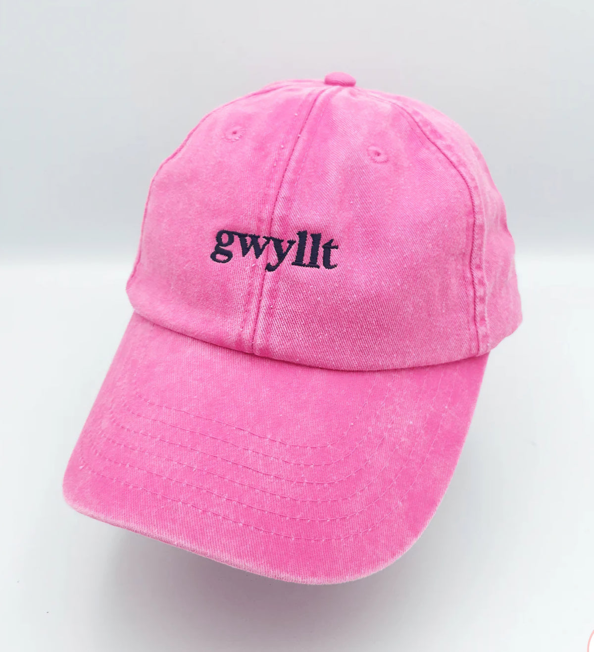 Black and Beech Pink "gwyllt" baseball cap