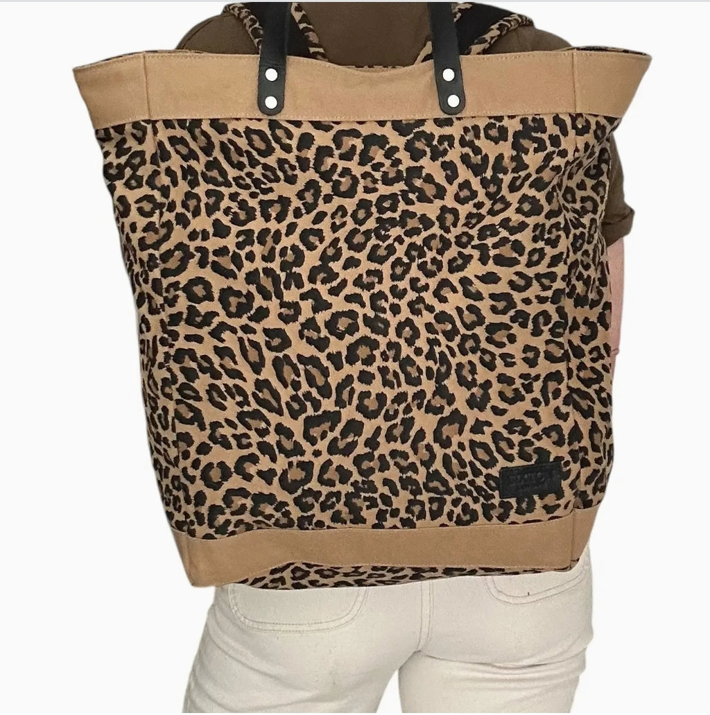 Clovelly Backpack in sand leopard