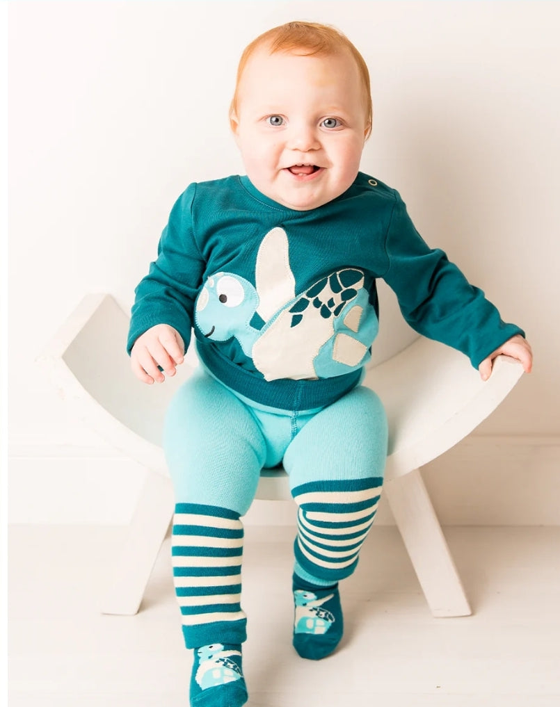 WWF Organic cotton Sea Turtle leggings by Blade and Rose