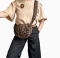 Brixton Cross Body brown leopard print bag - small