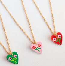 Load image into Gallery viewer, Natalie Lea Owen Heart Flower Necklace
