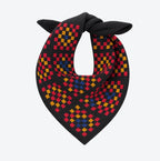 Granny squares triangle wool scarf