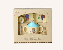 Load image into Gallery viewer, Baby melamine dinner set in blue by Nathalie Lété
