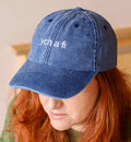 Black and Beech "ych a fi" Baseball Cap in Denim Blue