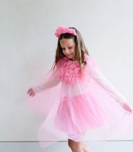 Load image into Gallery viewer, Pink Ruffle Flower Cape
