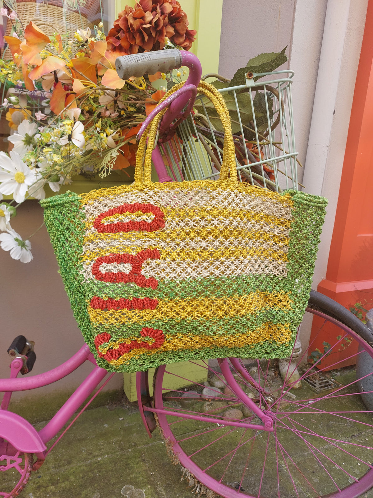 Olive Ciao large shopper in yellow