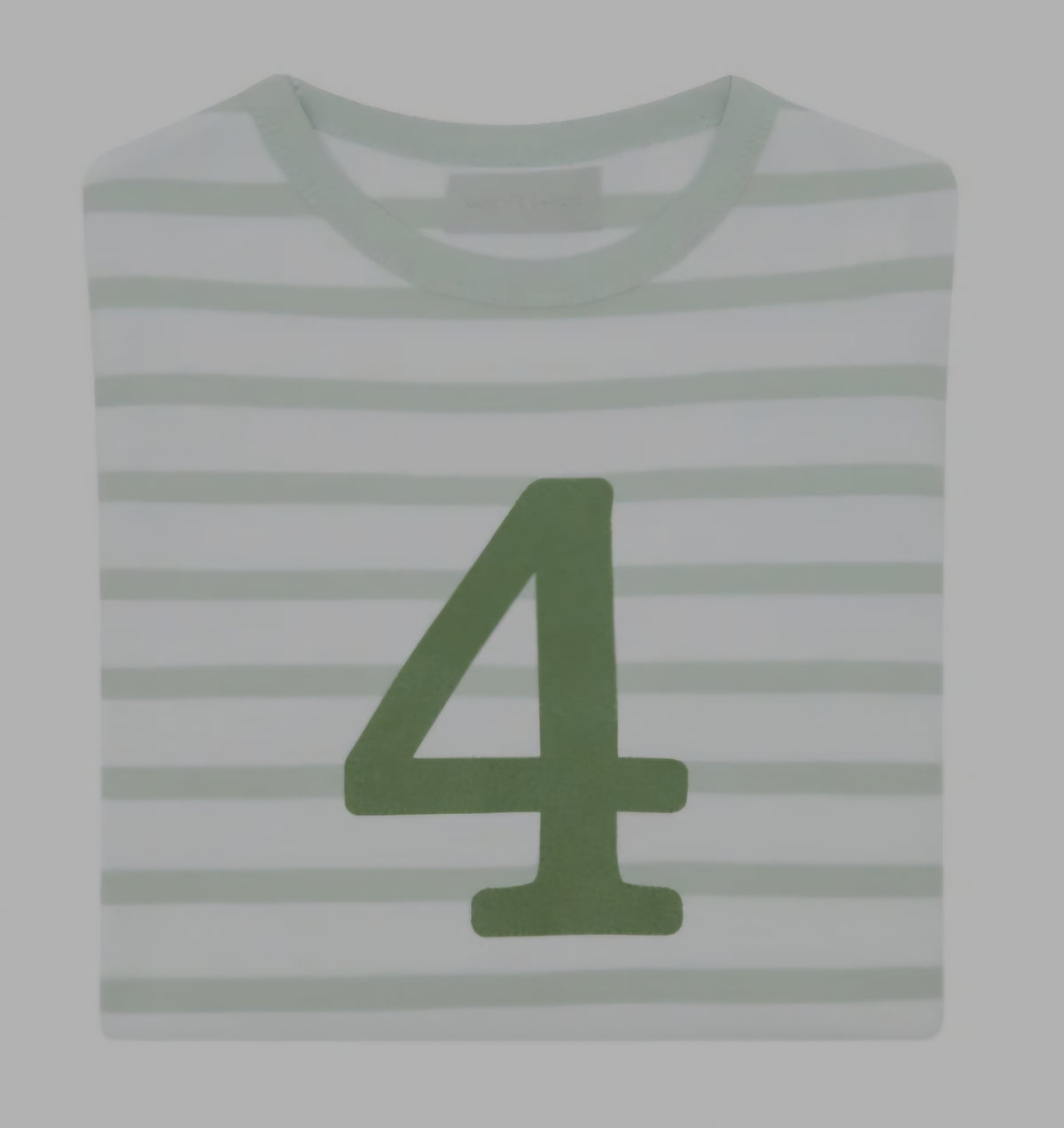 Powder Blue and White Long Sleeve Breton T-Shirt