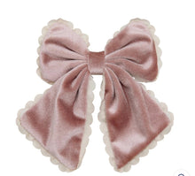 Load image into Gallery viewer, Scalloped Edge Velvet Bow
