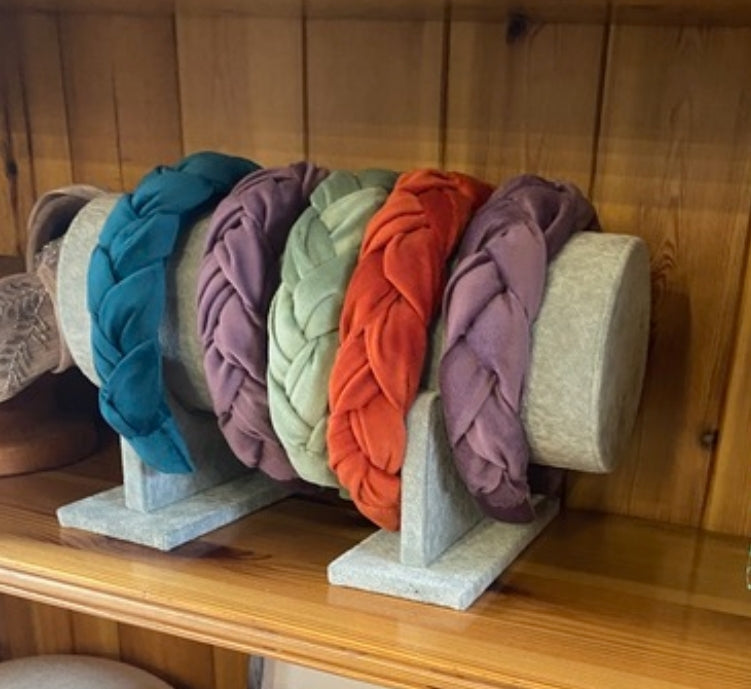 Madog Millinery Velvet Braided Headband