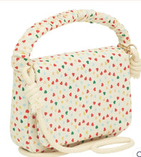 Load image into Gallery viewer, Heart print top handle bag
