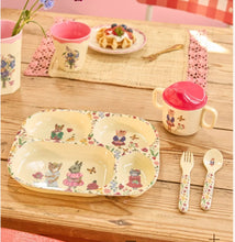 Load image into Gallery viewer, Baby melamine dinner set in pink by Nathalie Lété

