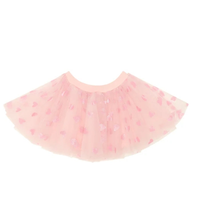 Pale pink tutu with pink hearts