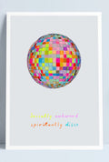 "Socially awkward spritually disco" A4 print by Niki Pilkington