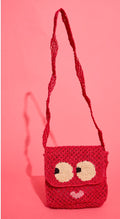 Lola Big Eyes Sweetheart bag in rasoberry
