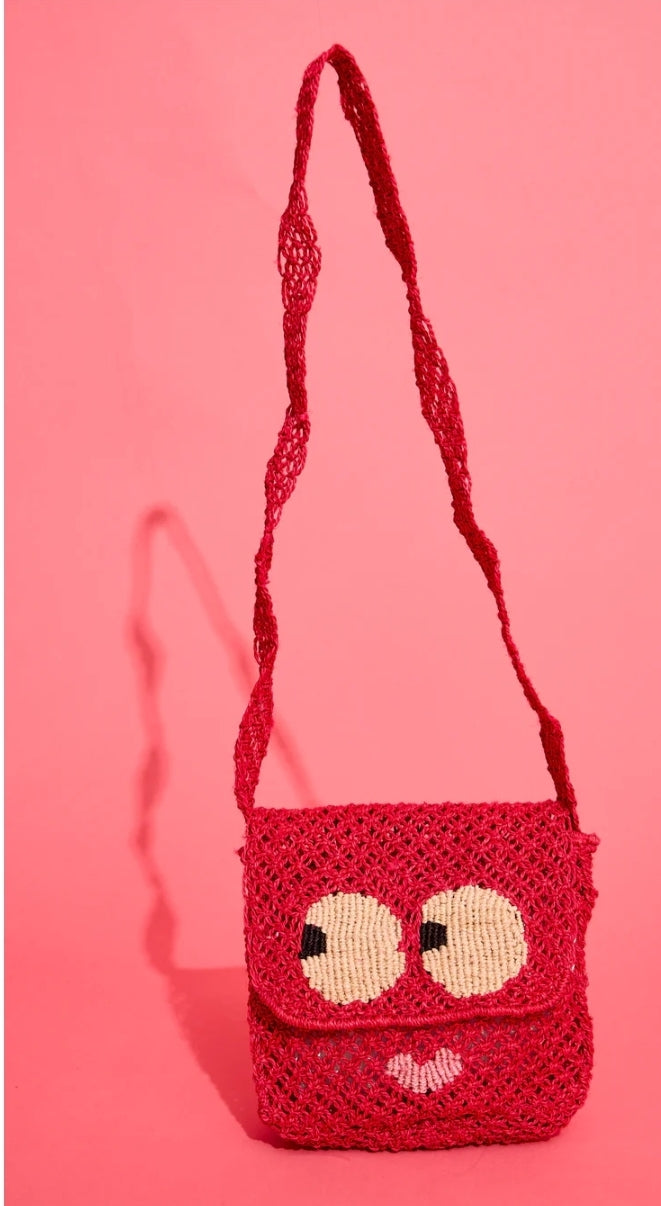 Lola Big Eyes Sweetheart bag in rasoberry