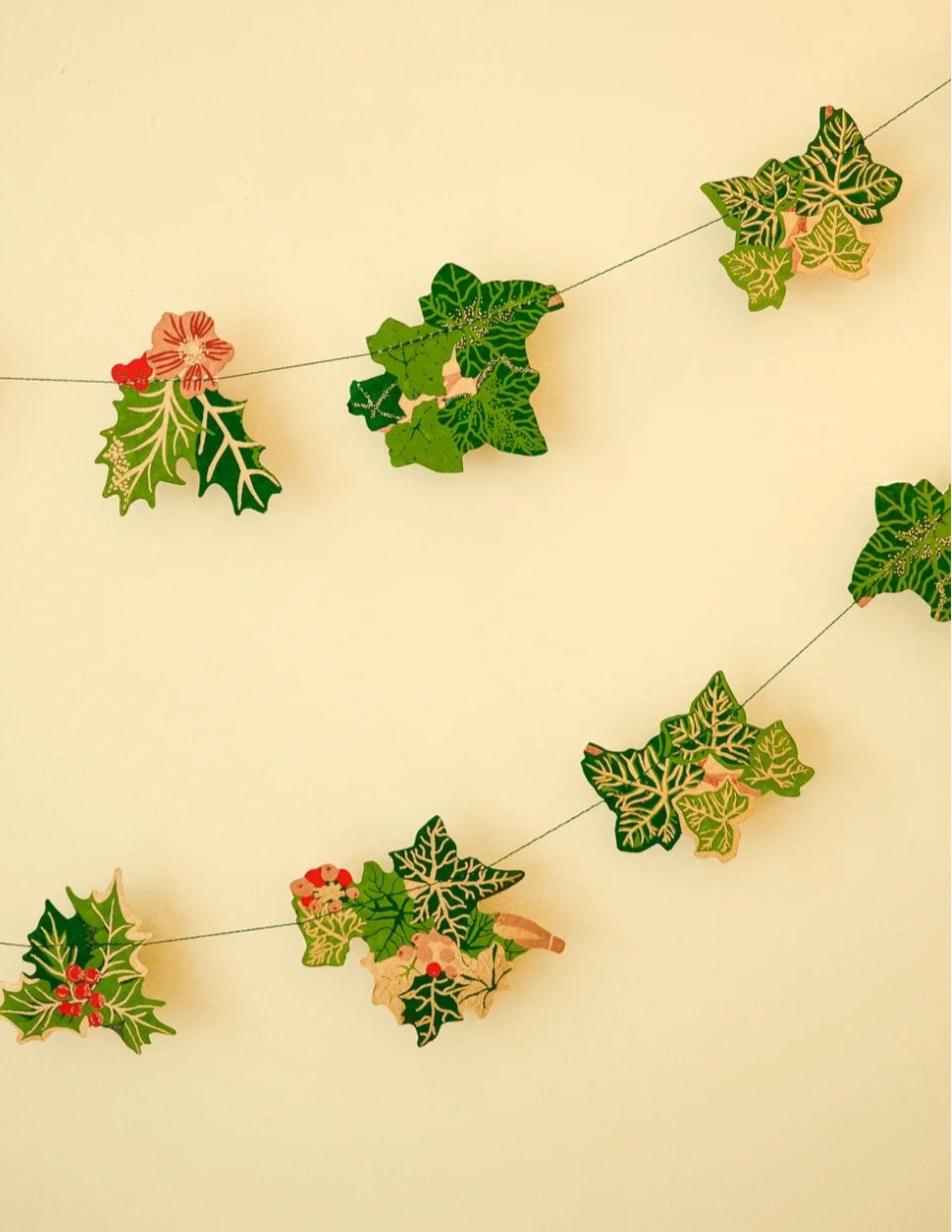 Holly and Ivy Sewn Garland by East End Press