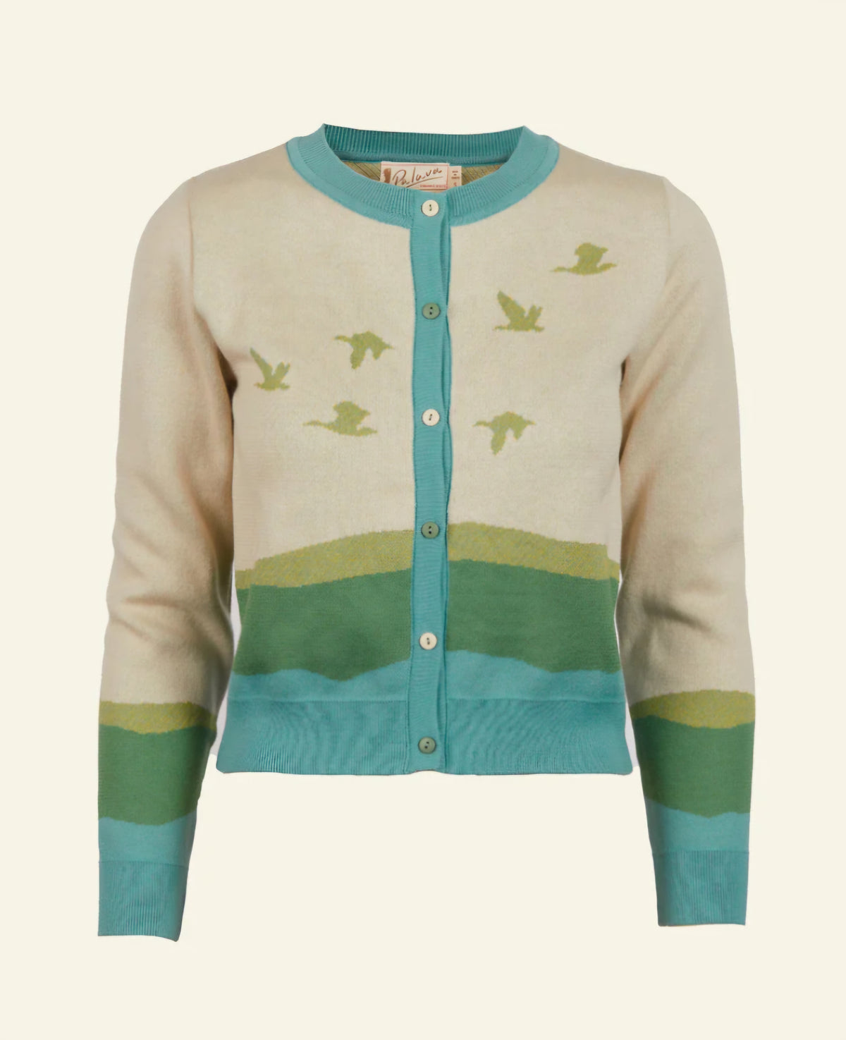 Vera Cream Flying Geese Cardigan by Palava