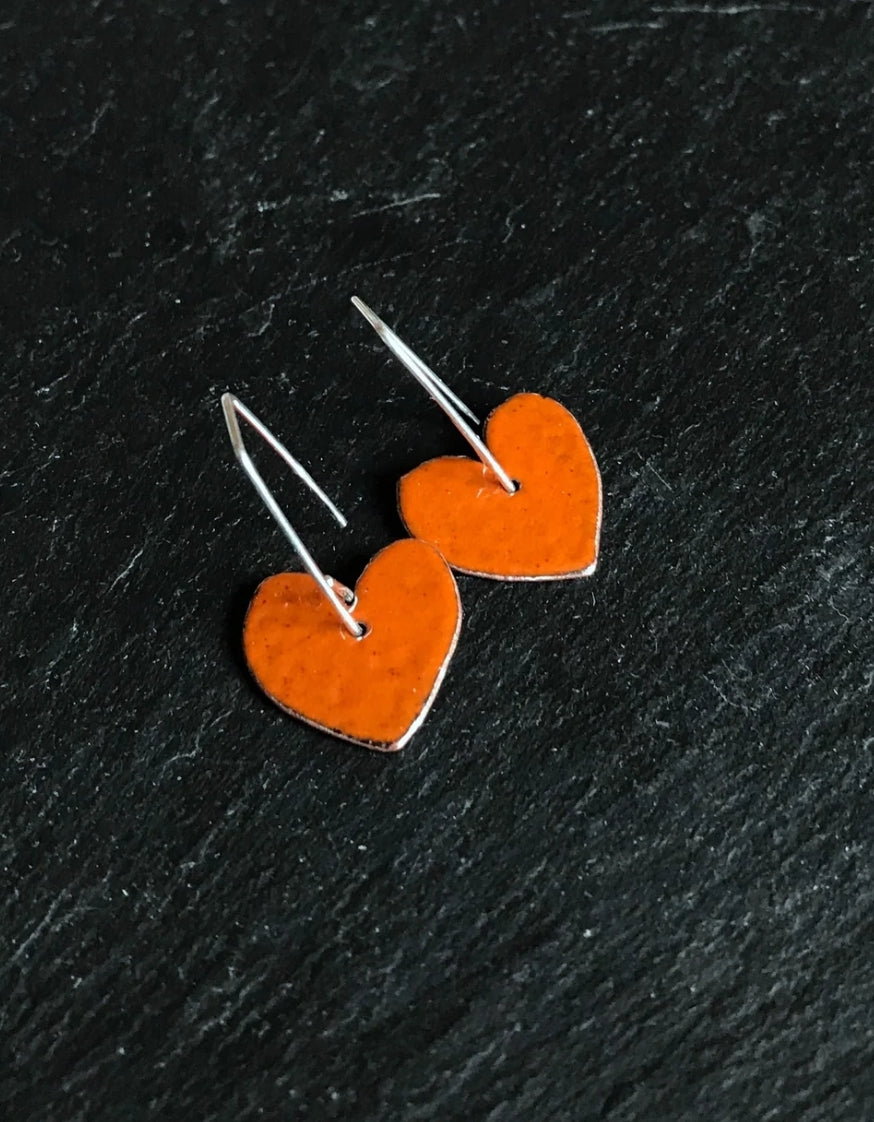 Drop Heart Earrings by Lora Wyn