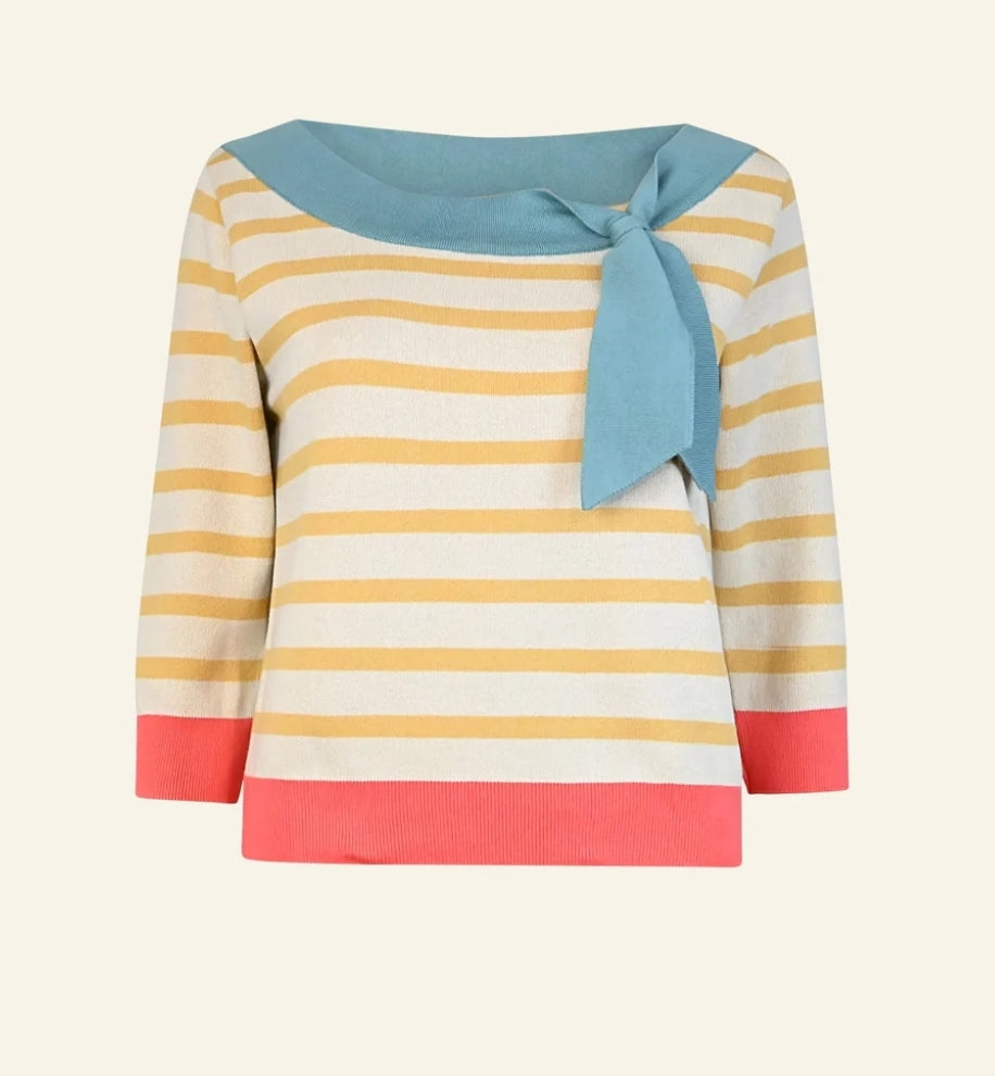 Amelie gold stripe top