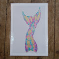 Mermaid tail A4 print by Niki Pilkingon