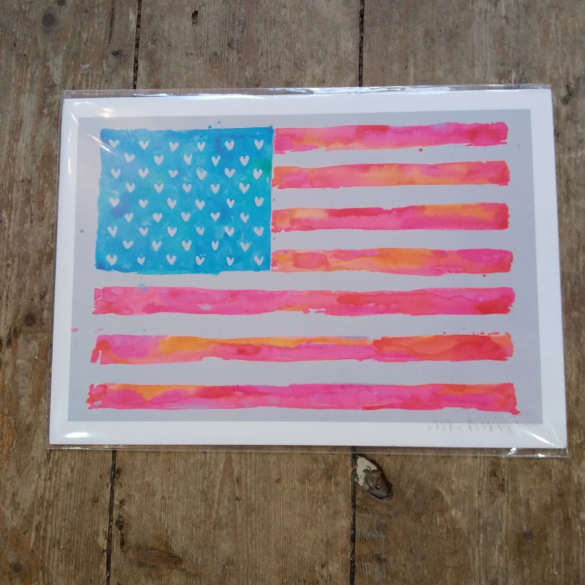 USA flag A4 print by Niki Pilkington