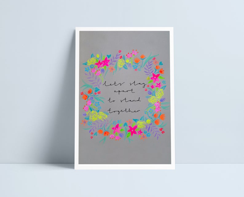 Aros ar wahan/Let's stay apart - A4 Prints by Niki Pilkington