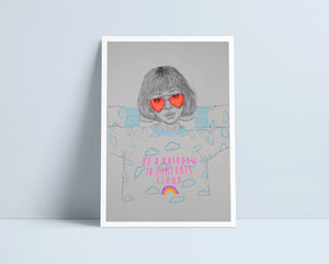 Be a rainbow in someone's cloud - A4 Print by Niki Pilkington