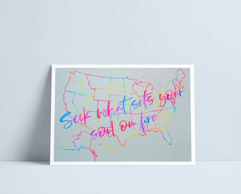 Seek what sets your soul on fire - A4 Prints by Niki Pilkington