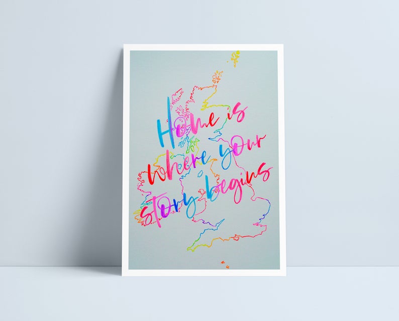 Home is where your story begins - A4 Print by Niki Pilkington