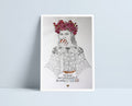 Her heart was a secret garden - A4 Print by Niki Pilkington
