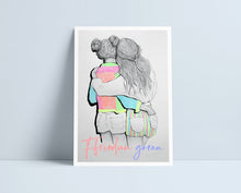 Load image into Gallery viewer, Two Girls (All Variations) - A4 Prints by Niki Pilkington
