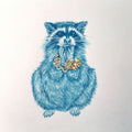Couture Bandits Racoon A4 Prints by Niki Pilkington