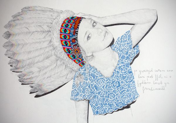 Pe wisgid coron am ben pob ffol - A4 Print by Niki Pilkington