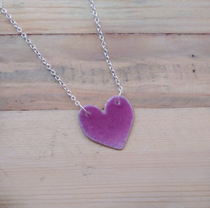 Large Heart Pendant Necklace by Lora Wyn
