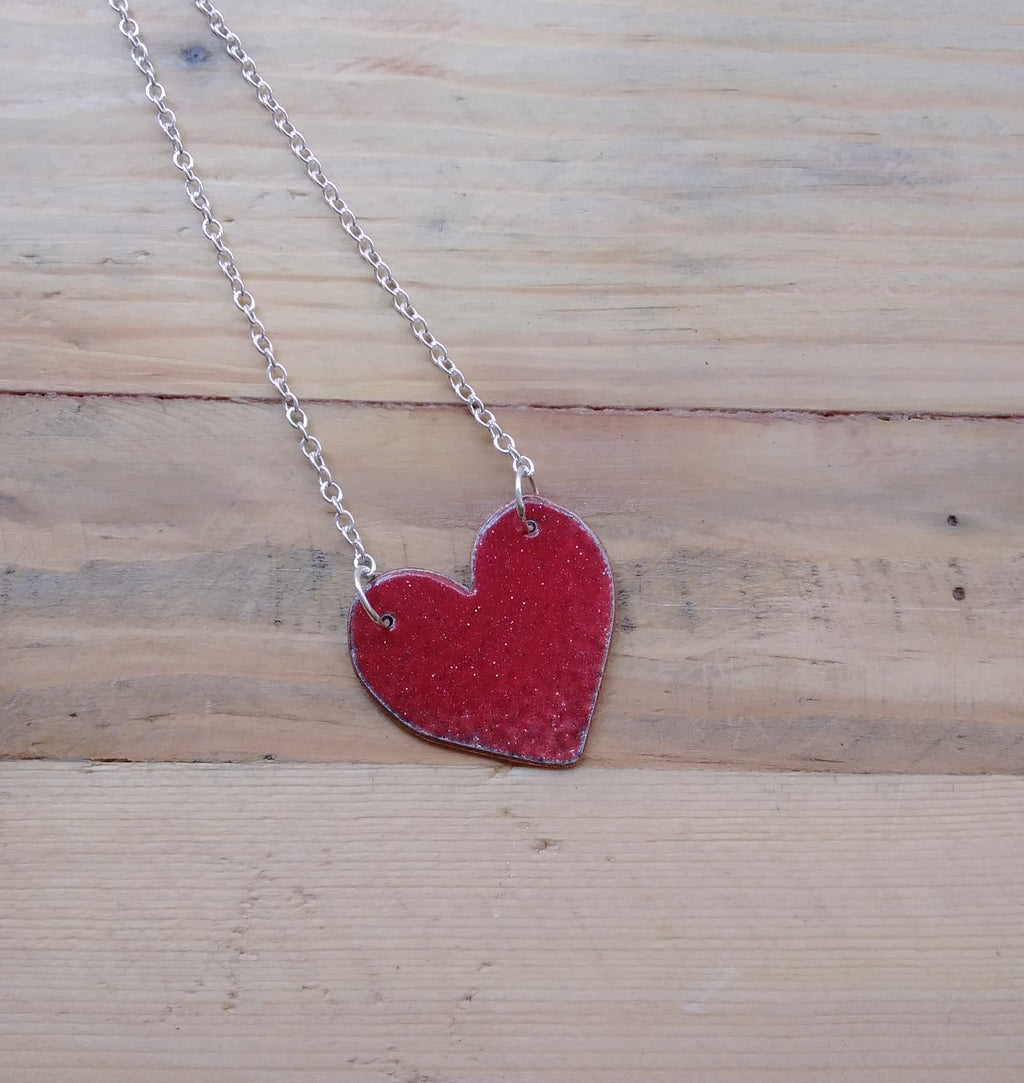 Large Heart Pendant Necklace by Lora Wyn