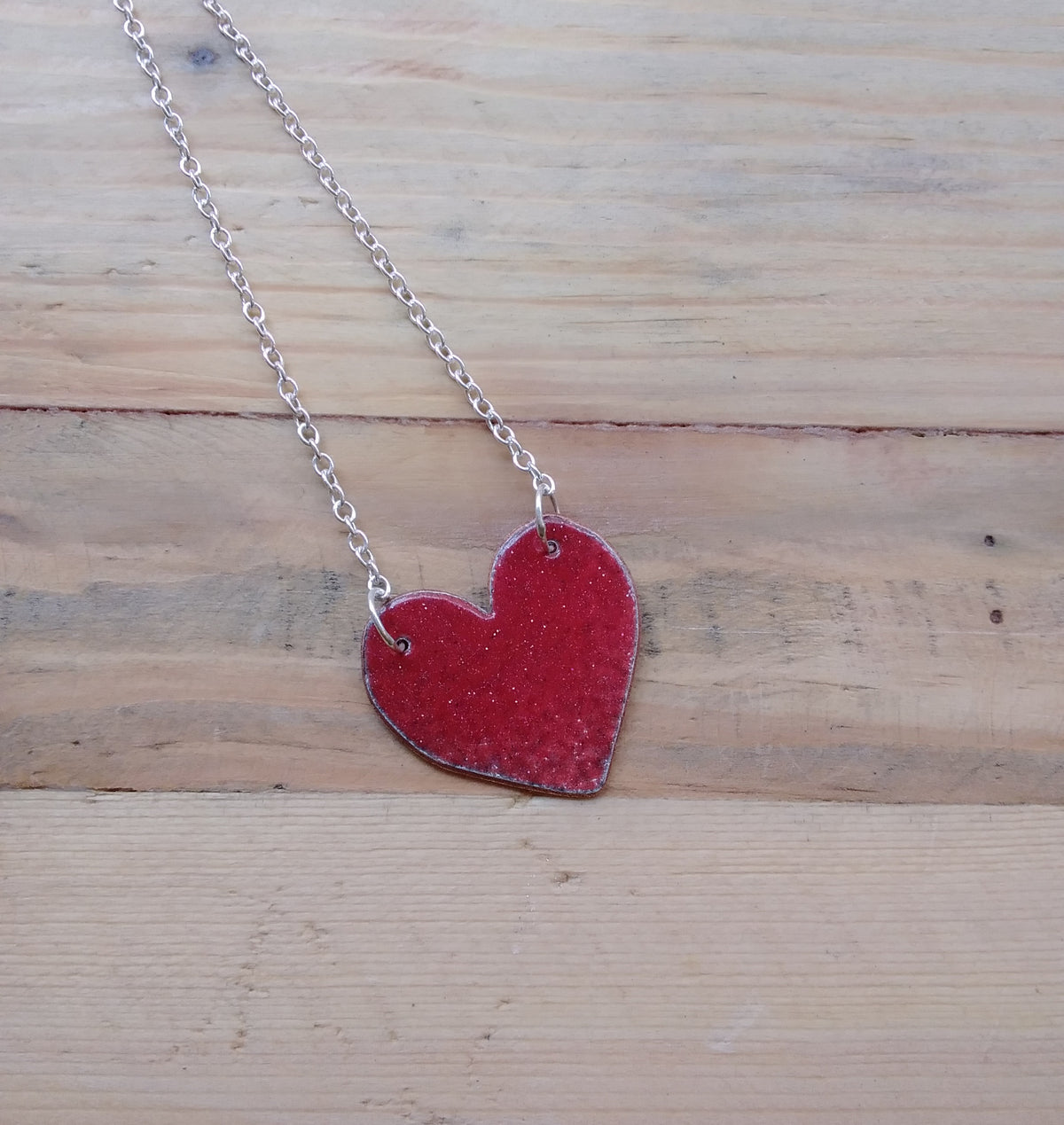 Large Heart Pendant Necklace by Lora Wyn