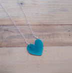 Large Heart Pendant Necklace by Lora Wyn