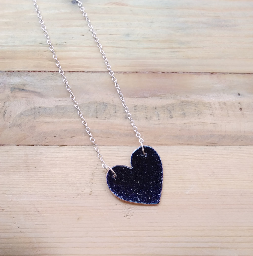 Large Heart Pendant Necklace by Lora Wyn