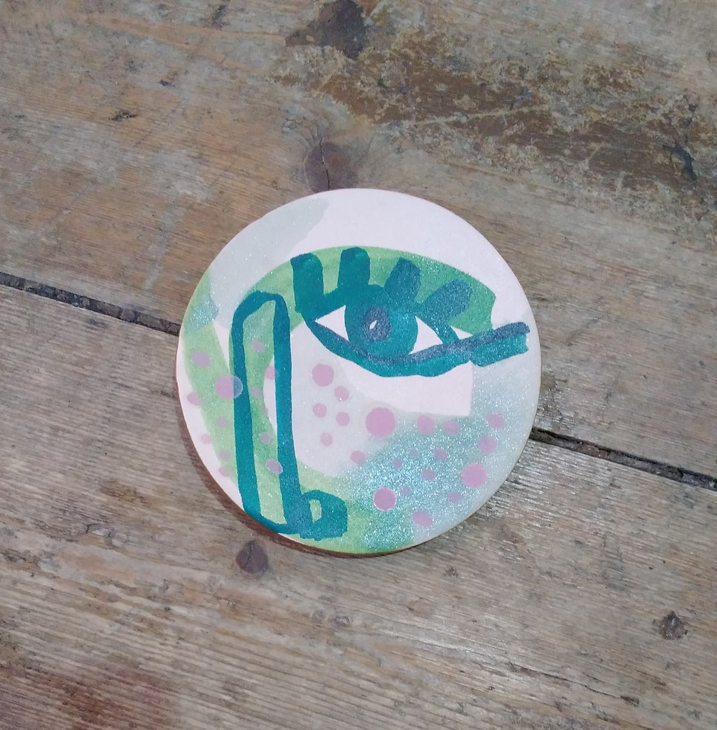 Portrait Circle Brooch