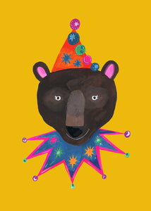 Magical Party Bear print by Hutch Cassidy