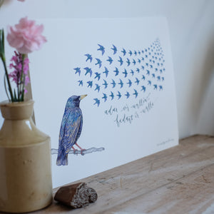 'Adar o'r Unlliw' Print / 'Birds of a Feather' print
