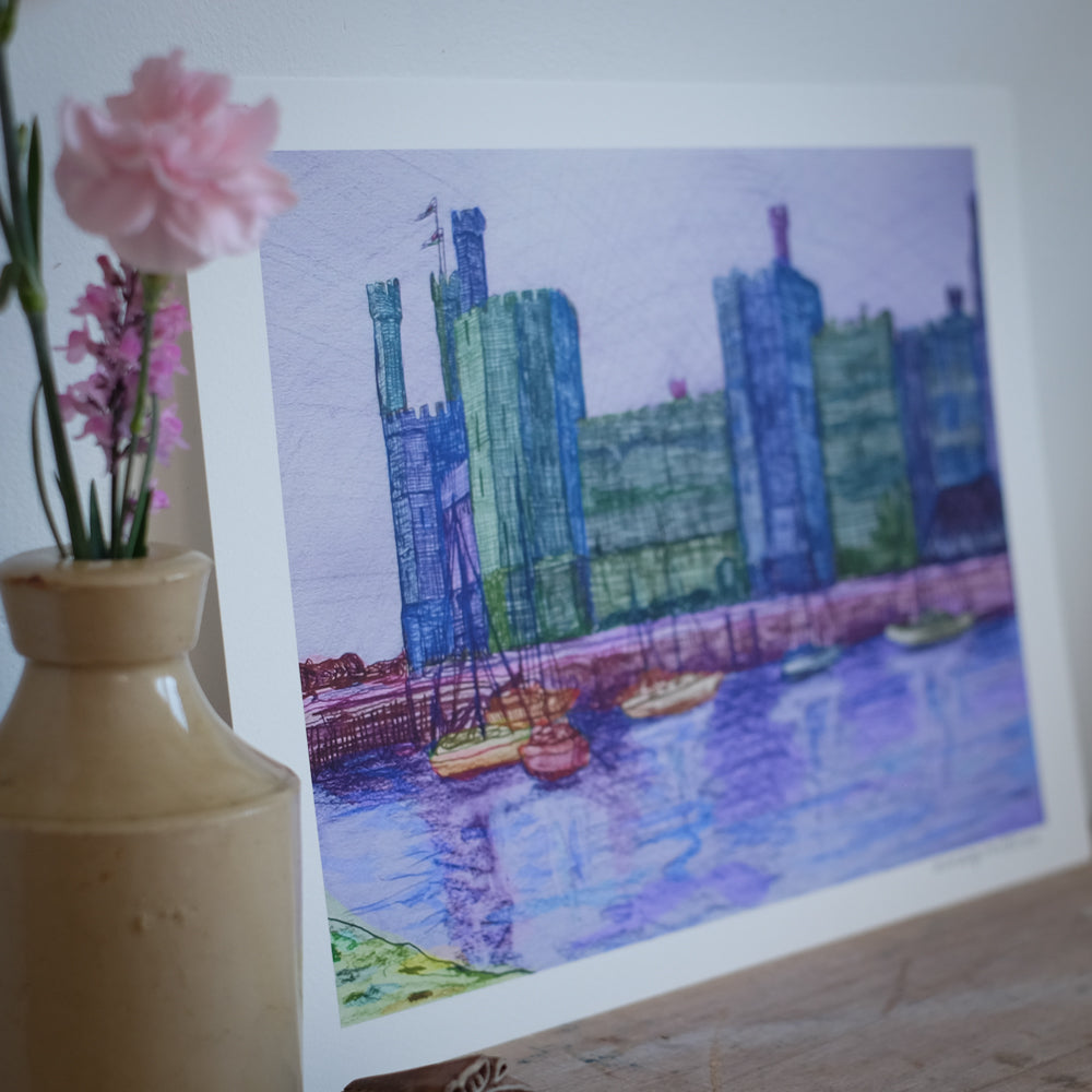Caernarfon Cei Llechi Print