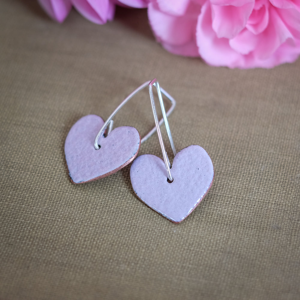 Drop Heart Earrings by Lora Wyn