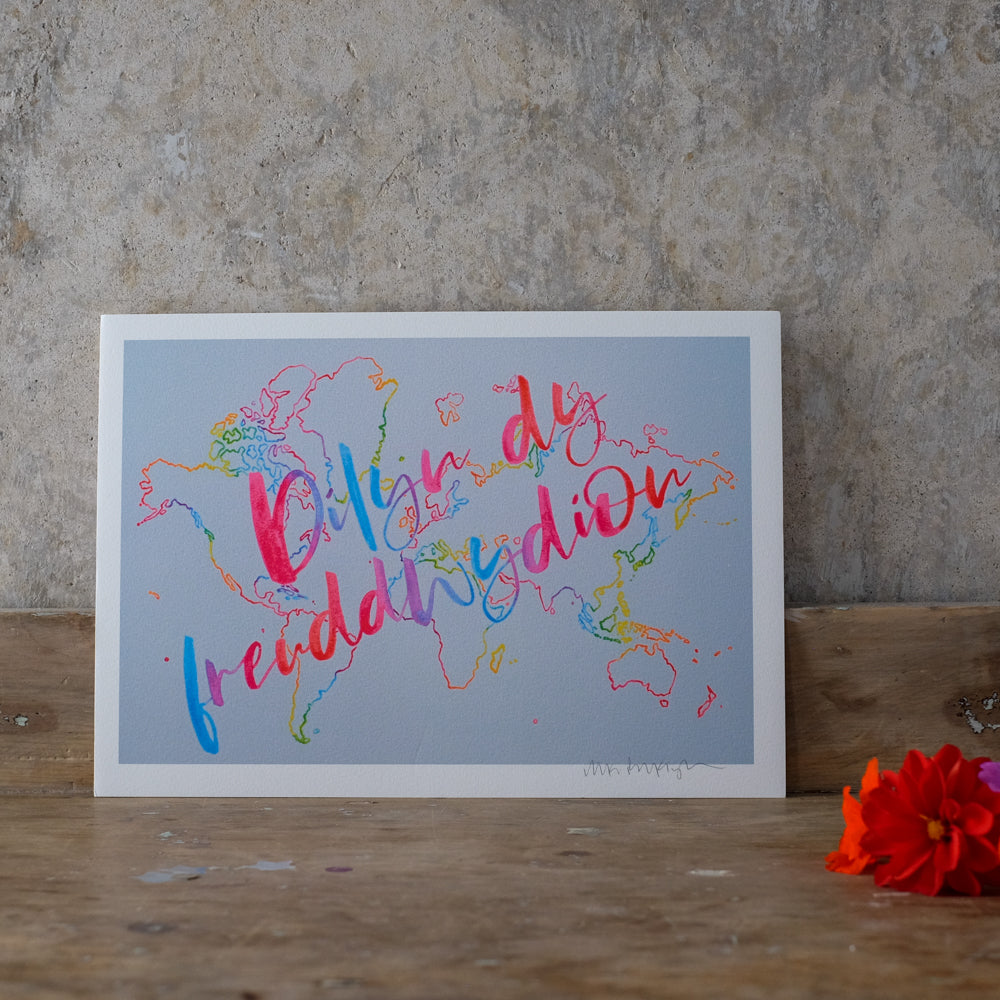 Dilyn Dy Freuddwydion / Go Chase Your Dreams A4 print by Niki Pilkington